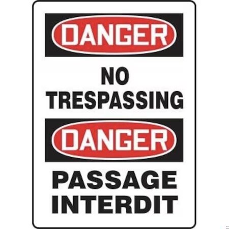 Accuform BILINGUAL OSHA DANGER SAFETY SIGN NO FBMATR112VP